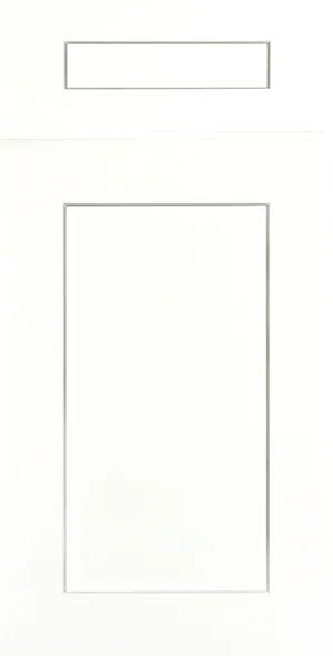 Modern Spartan White cabinet door sample